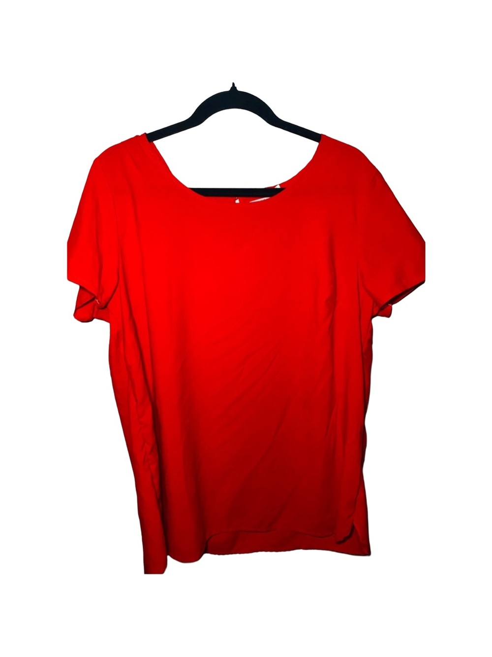 Faded Glory Rich Red Plus Size XXL XXLarge Womens 20 Blouse Top Shirt Bright